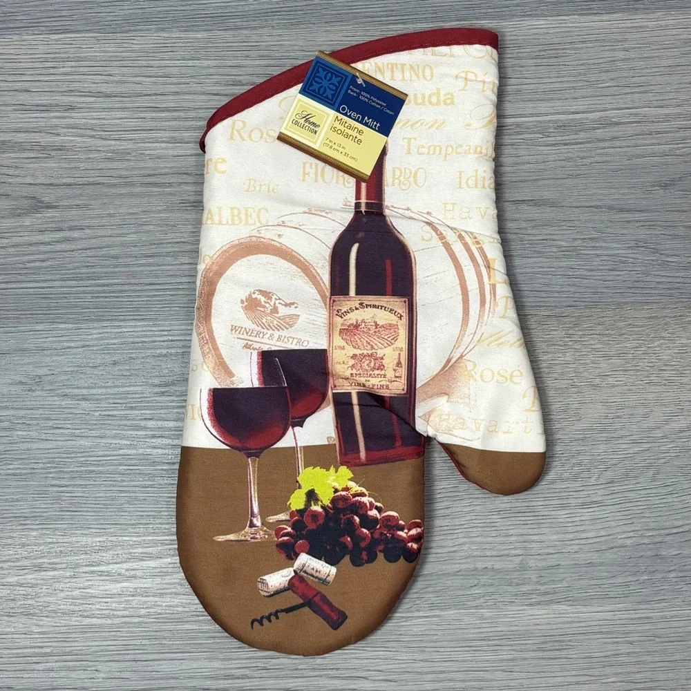 Wine‎ Themed Oven Mitts & Pot Holders NEW